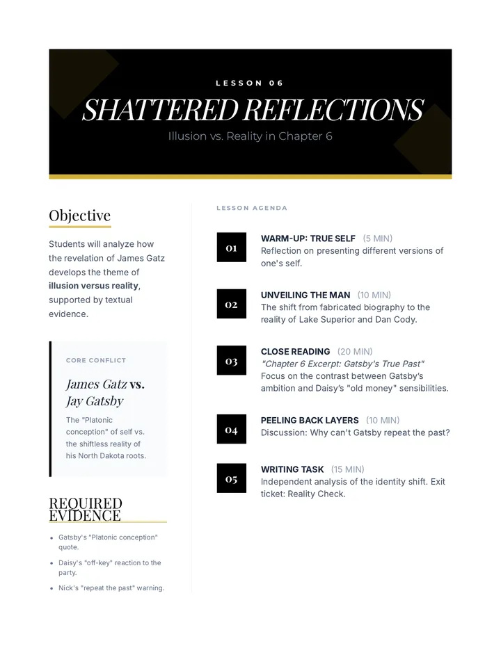 Shattered Reflections Lesson Plan