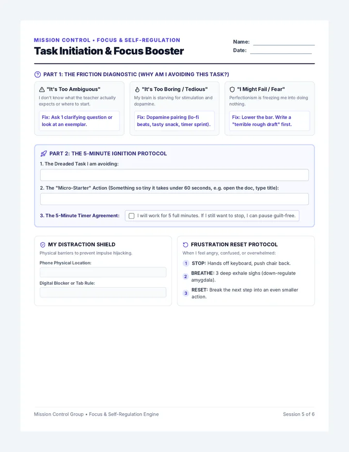 Launchpad Booster Worksheet