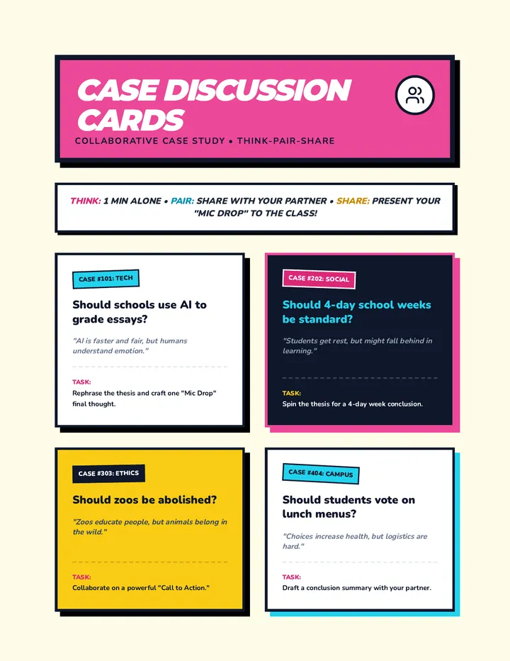 Case Discussion Cards