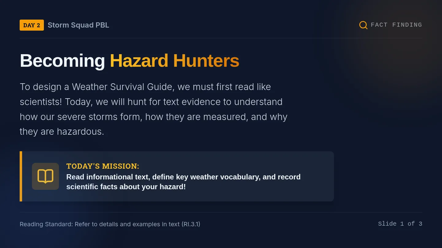 Hazard Hunters Slides Presentation