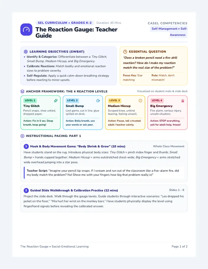 Reaction Gauge Lesson Plan