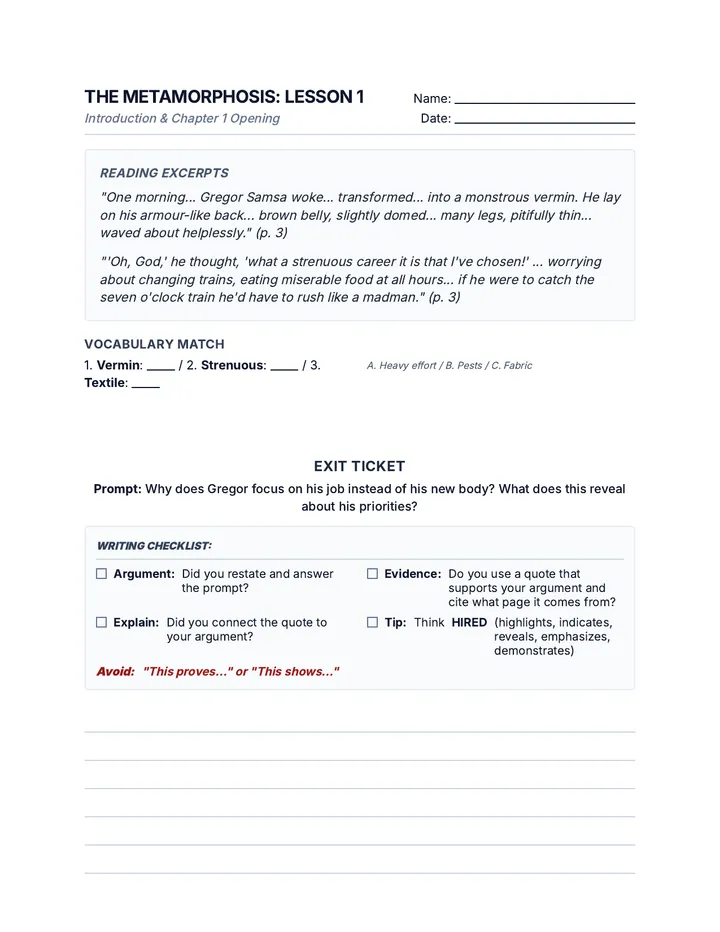 Introductory Handout Lesson 1