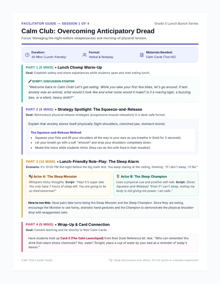 Calm Club Facilitator Guide