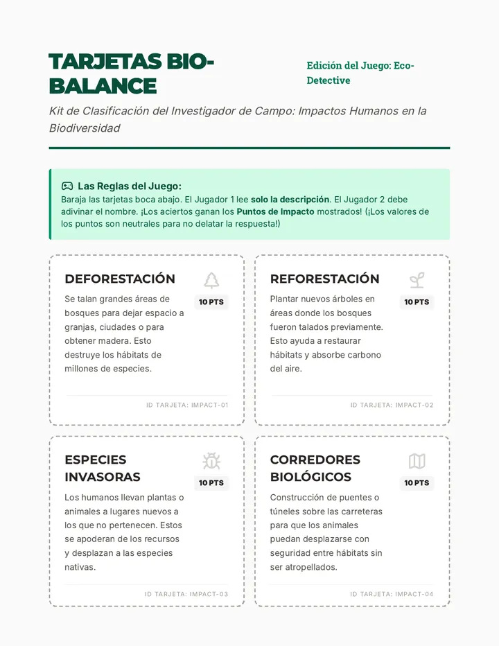 Bio Balance Cards Quick-Guess Edition