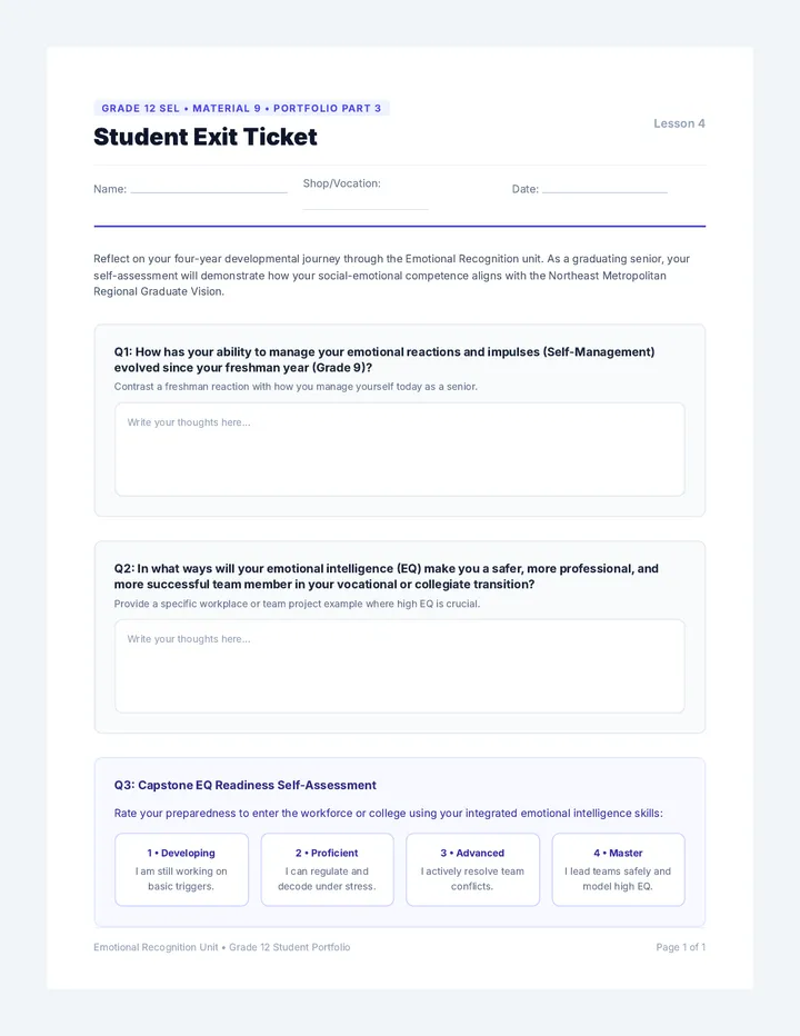 Mastering EQ Exit Ticket