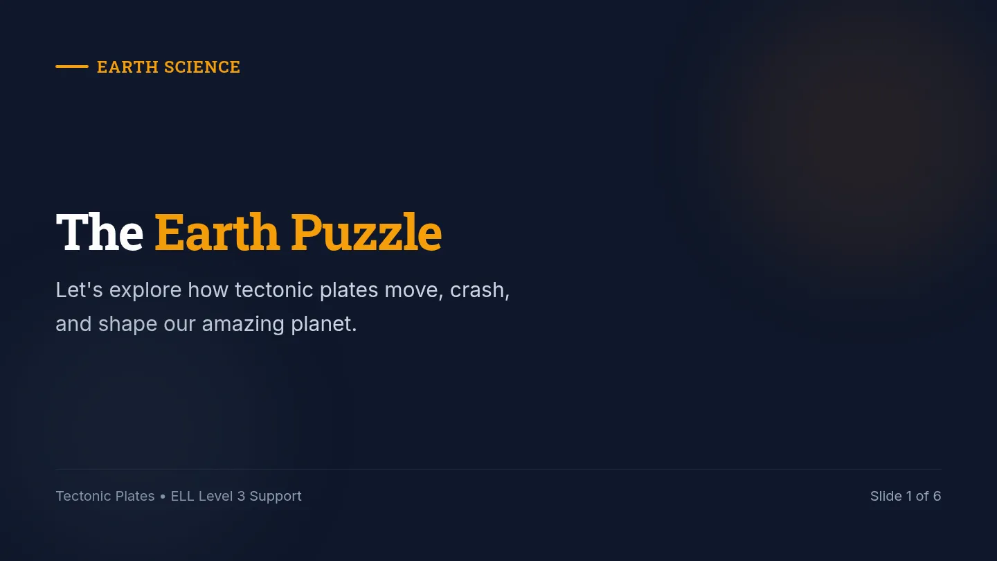 Earth Puzzle Slides