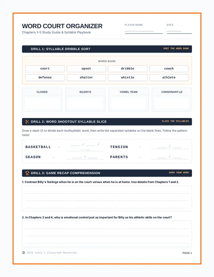 Word Court Organizer