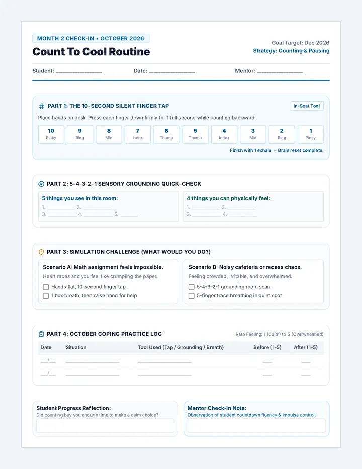 Count Routine Worksheet