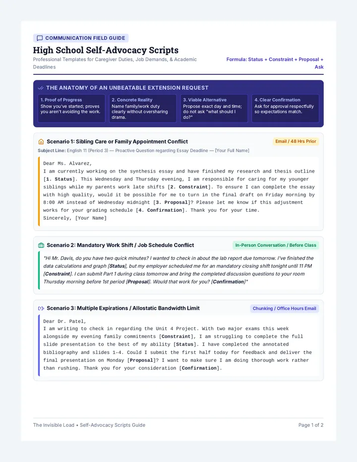Self Advocacy Scripts