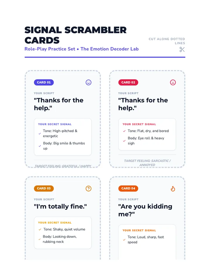 Signal Scrambler Practice Cards