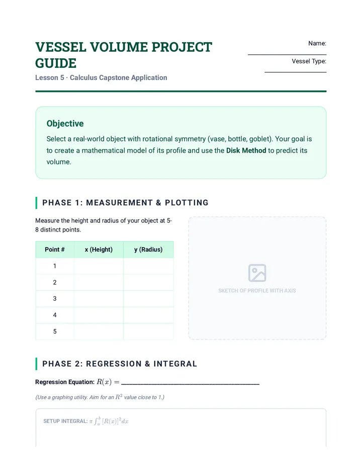 Vessel Challenge Worksheet