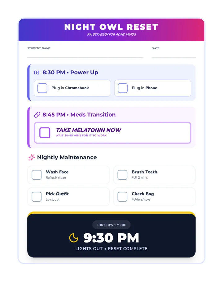 Night Owl Checklist