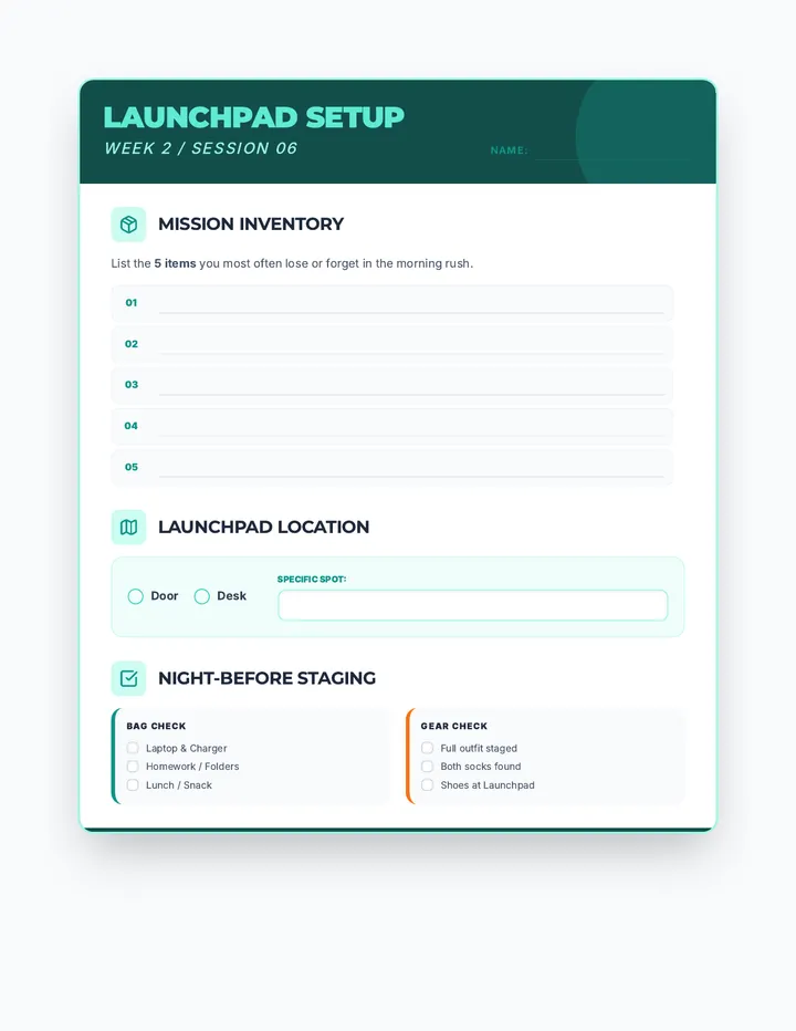 Launchpad Setup Worksheet Revised