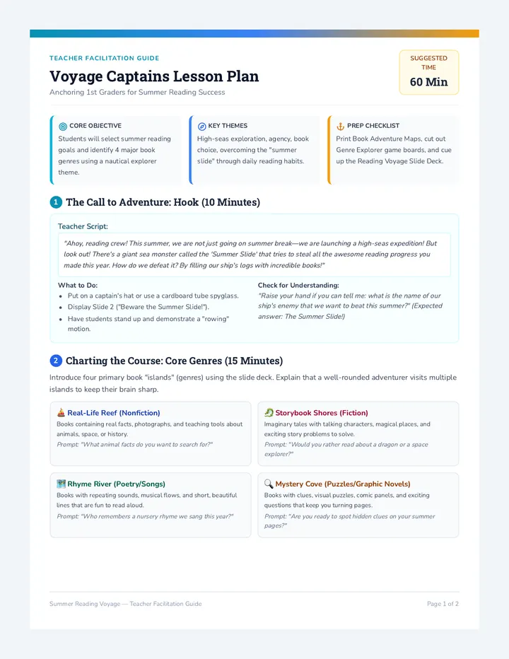Voyage Captains Lesson Plan