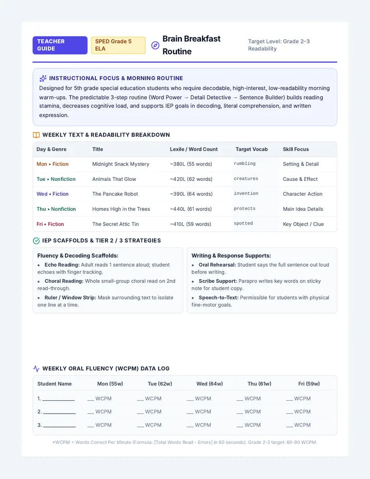 Brain Breakfast Teacher Guide