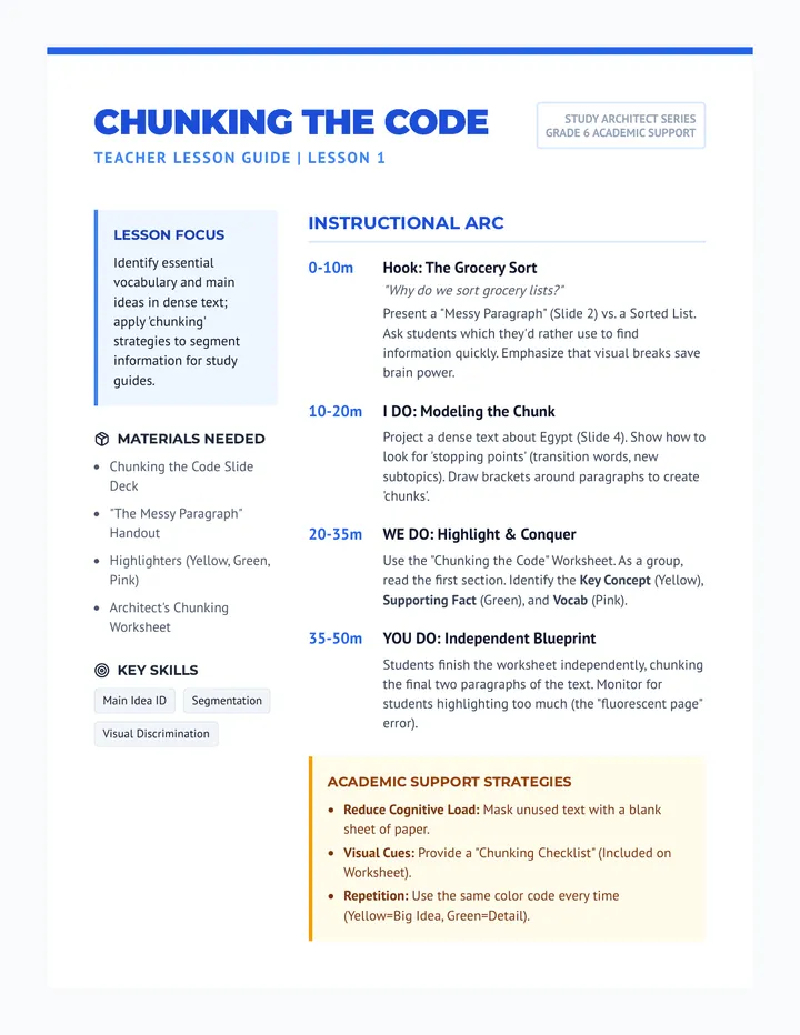 Chunking the Code Teacher Guide