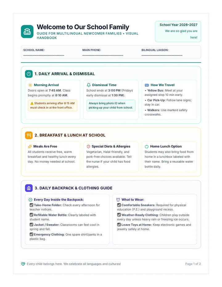 School Welcome Family Guide