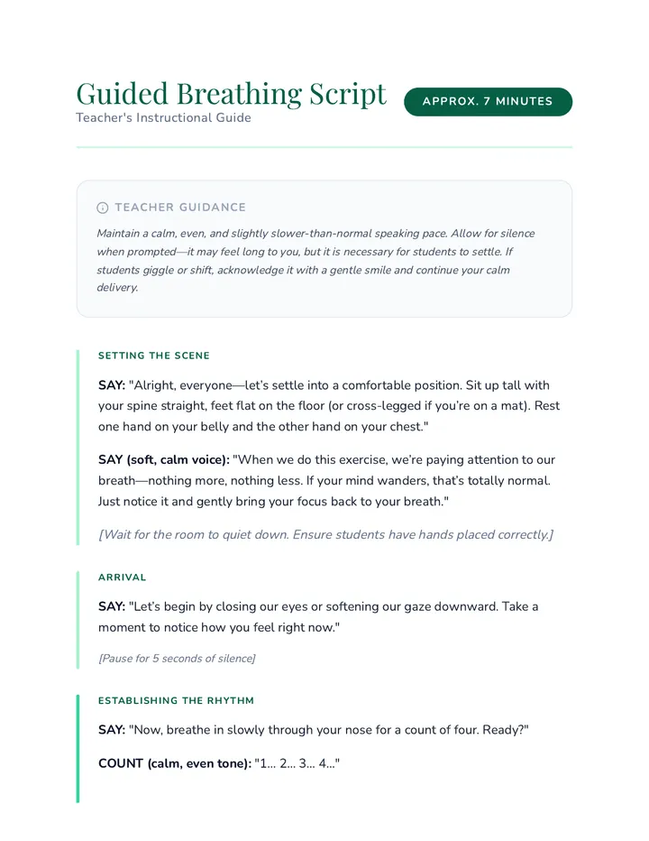 Guided Breathing Script