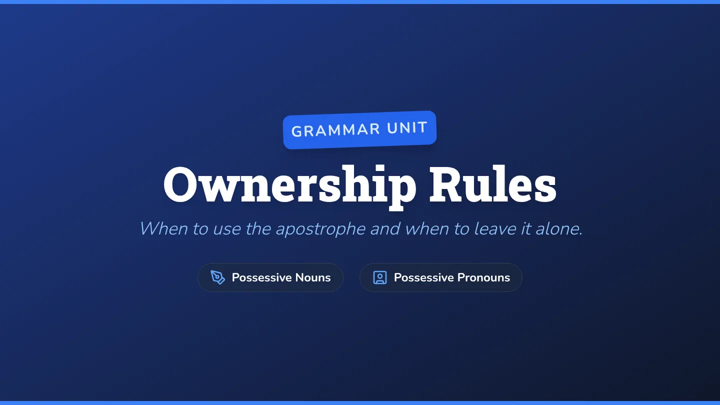 Ownership Rules Slides