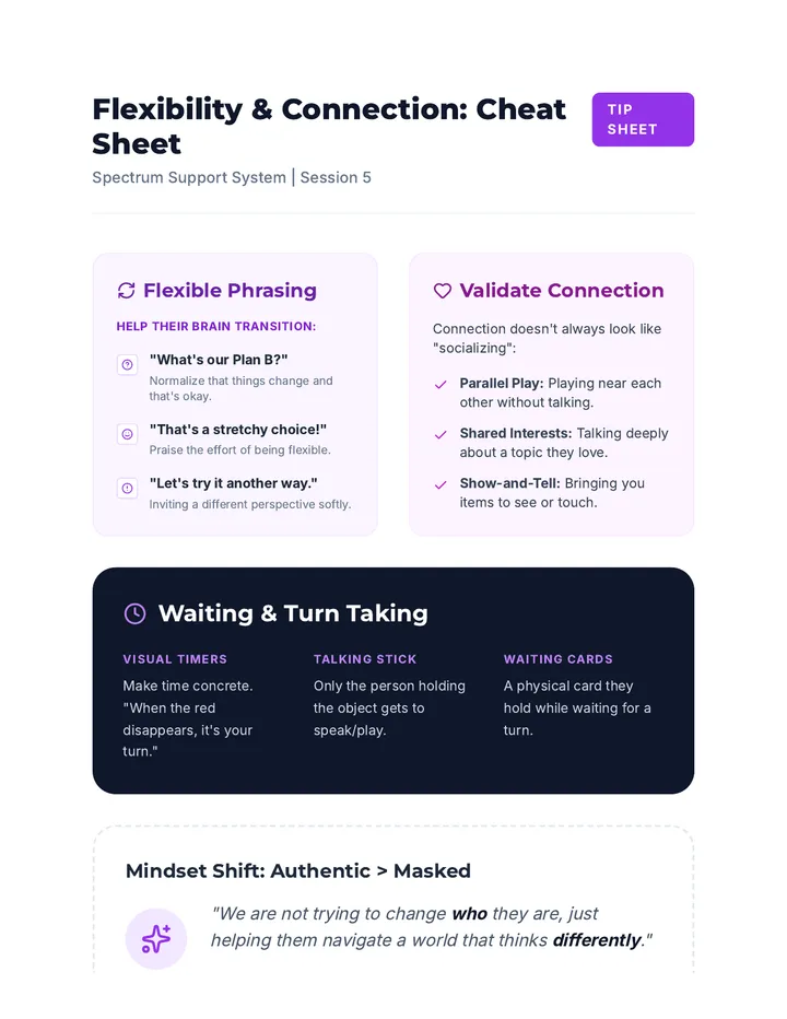 Social Flexibility Tip Sheet