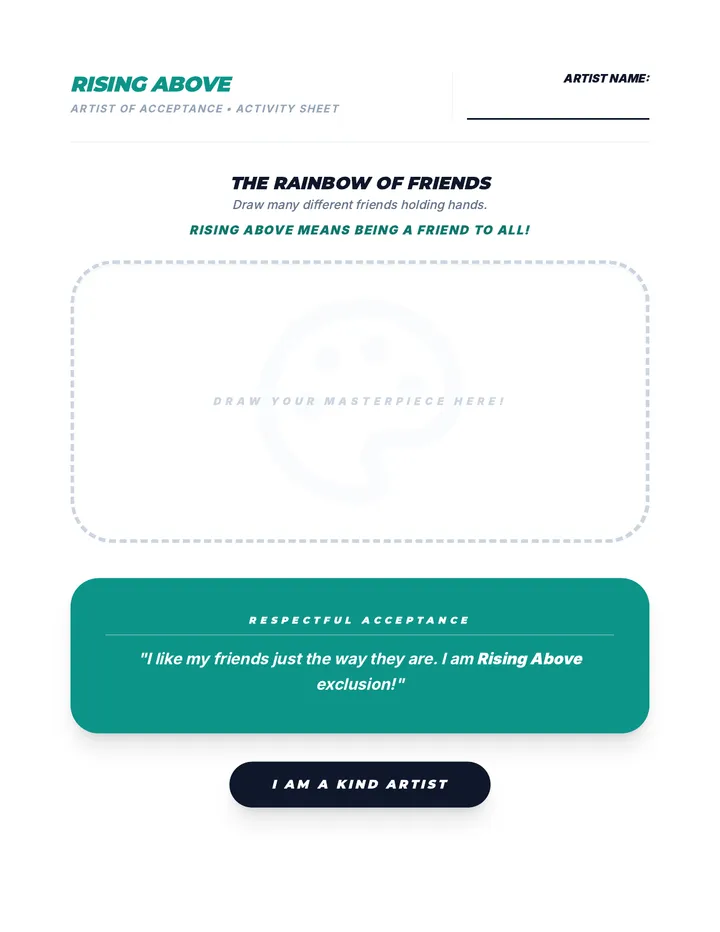 Rising Above Artist Activity Sheet