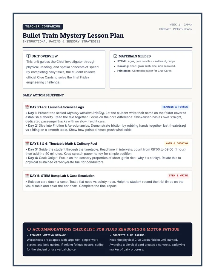Bullet Train Teacher Guide