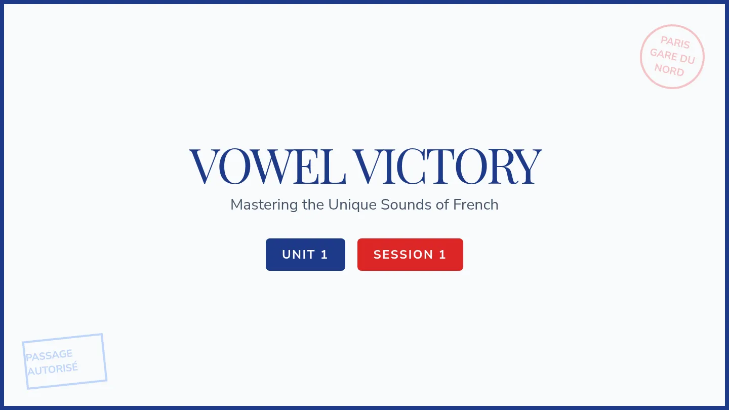 Vowel Victory Slides