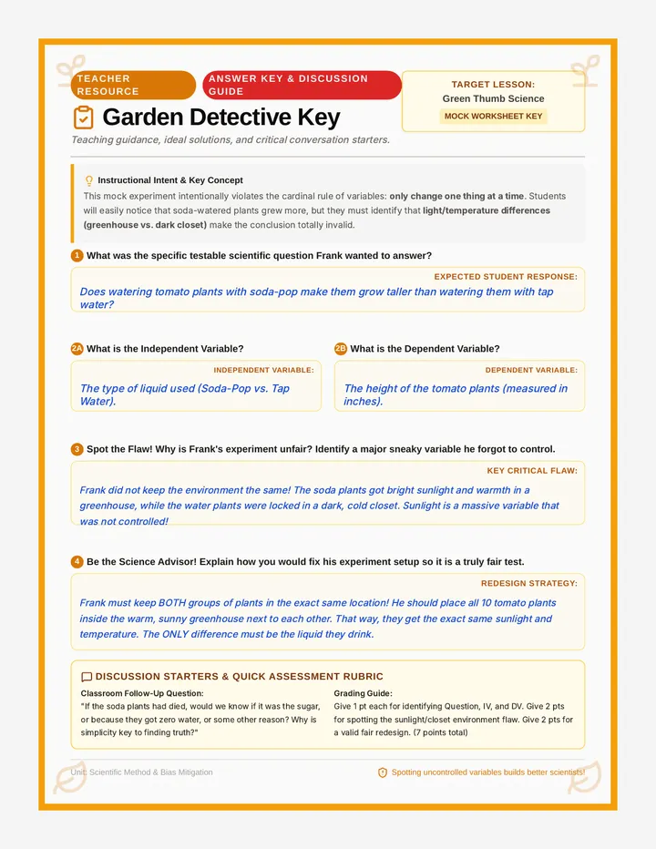Garden Detective Mock Key