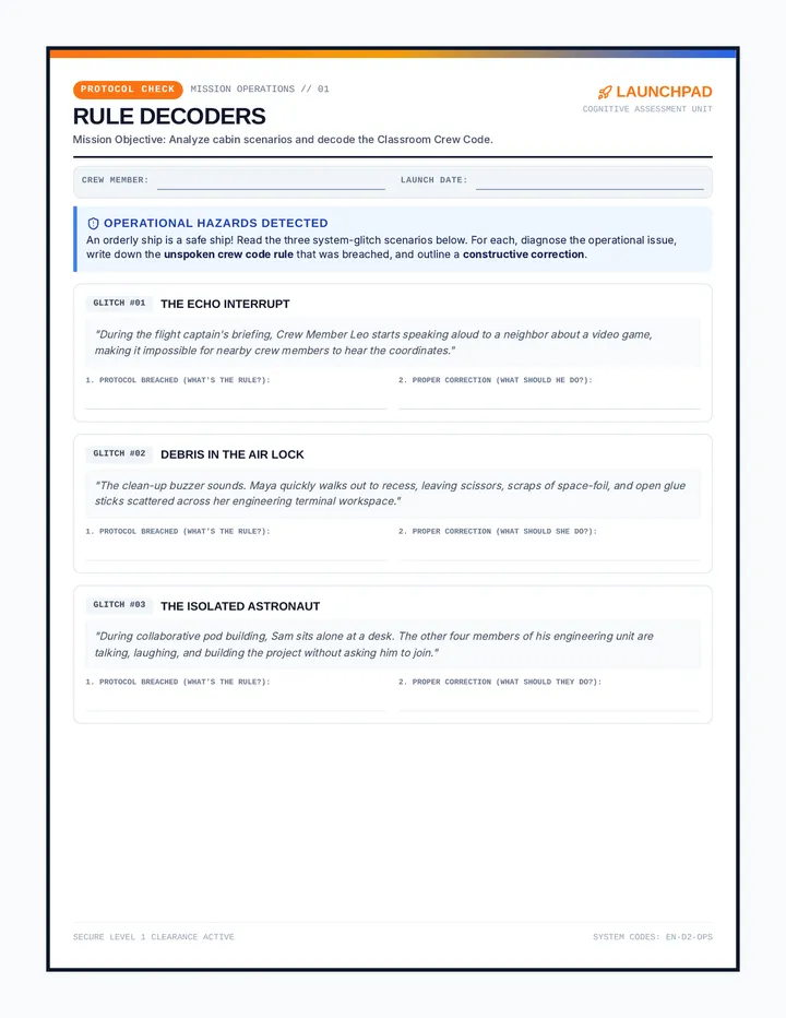 Classroom Crew Packet