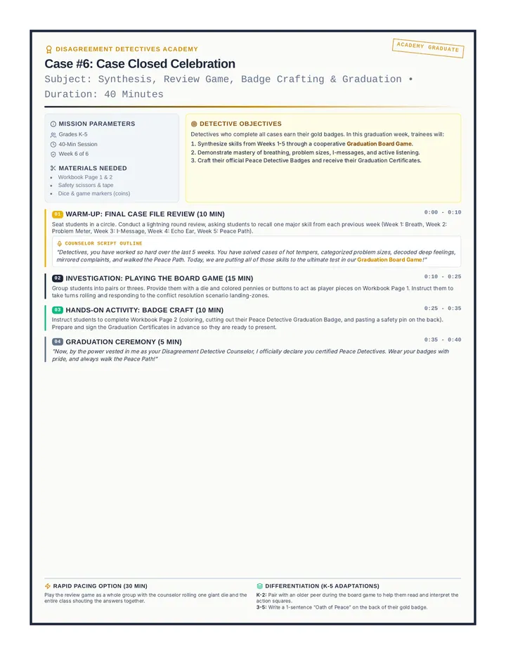 Case Closed Facilitator Guide