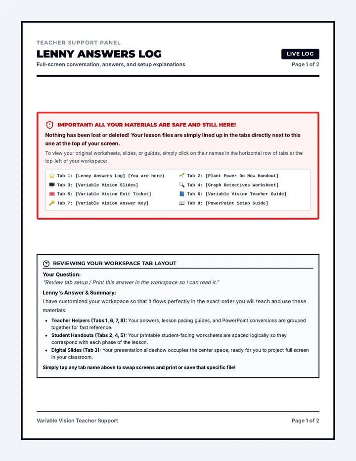Lenny Answers Log