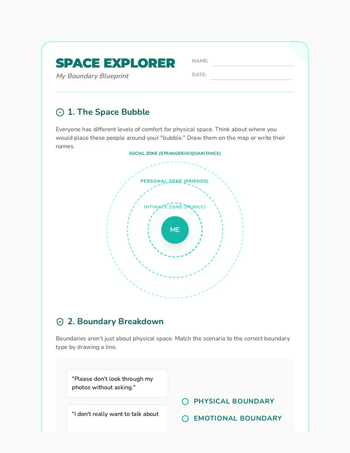 Space Explorer Worksheet