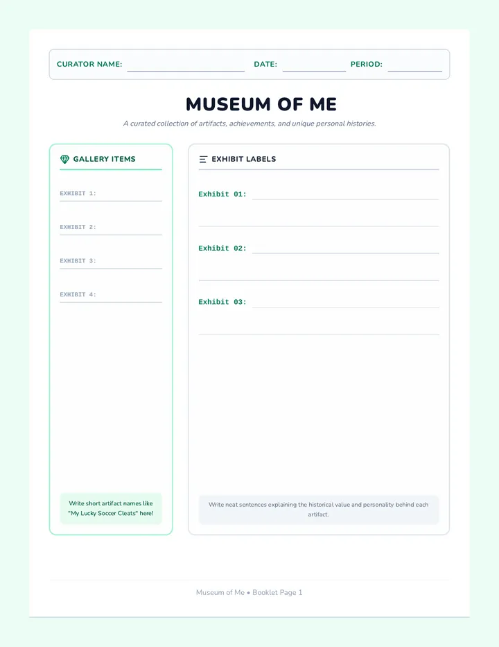 Museum of Me Final Booklet