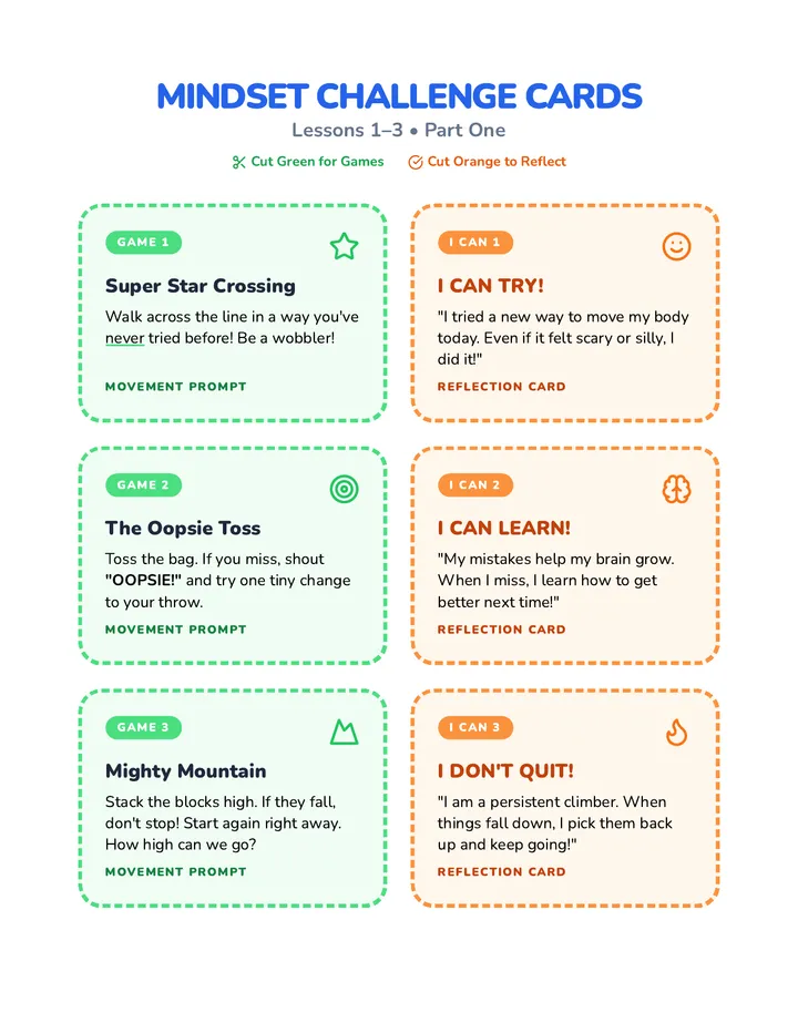 Mindset Challenge Cards Part One