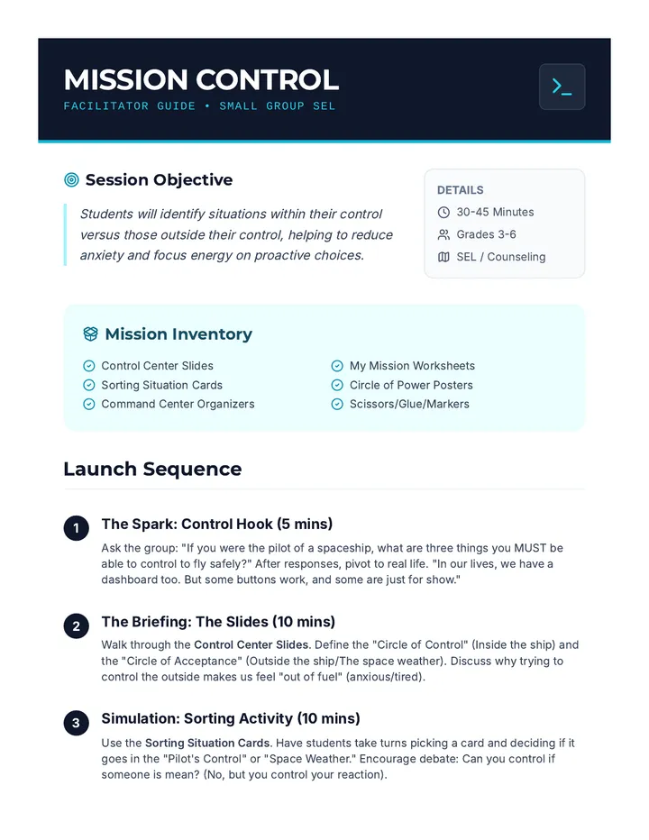 Mission Control Facilitator Guide