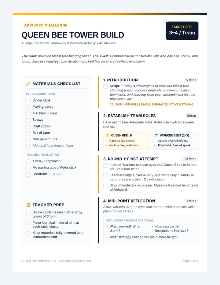 Queen Bee Facilitator Guide