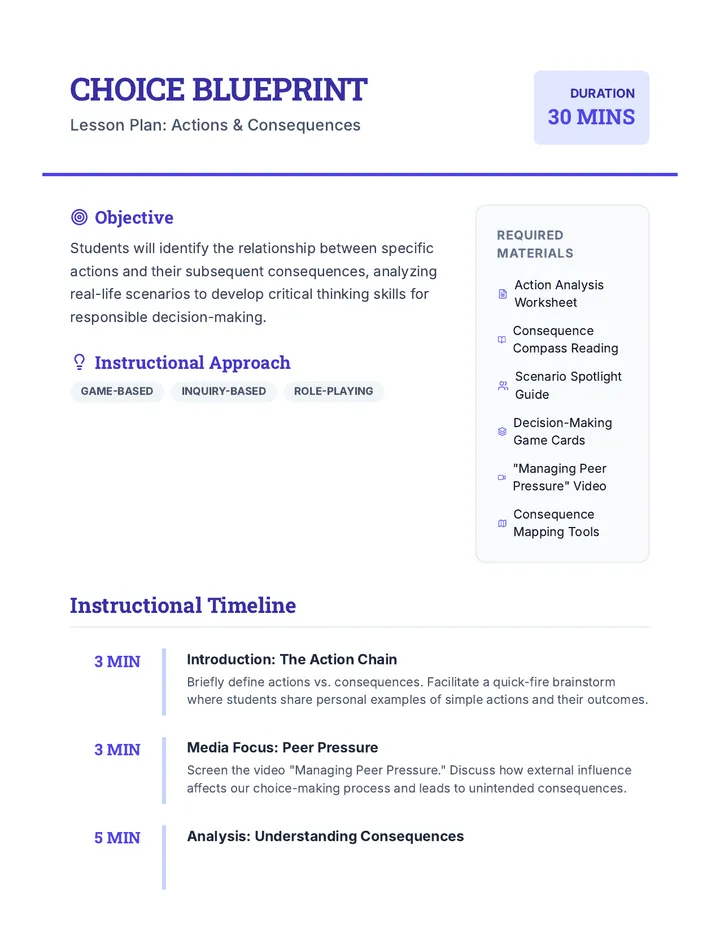 Choices and Consequences • Lesson • Lenny.com