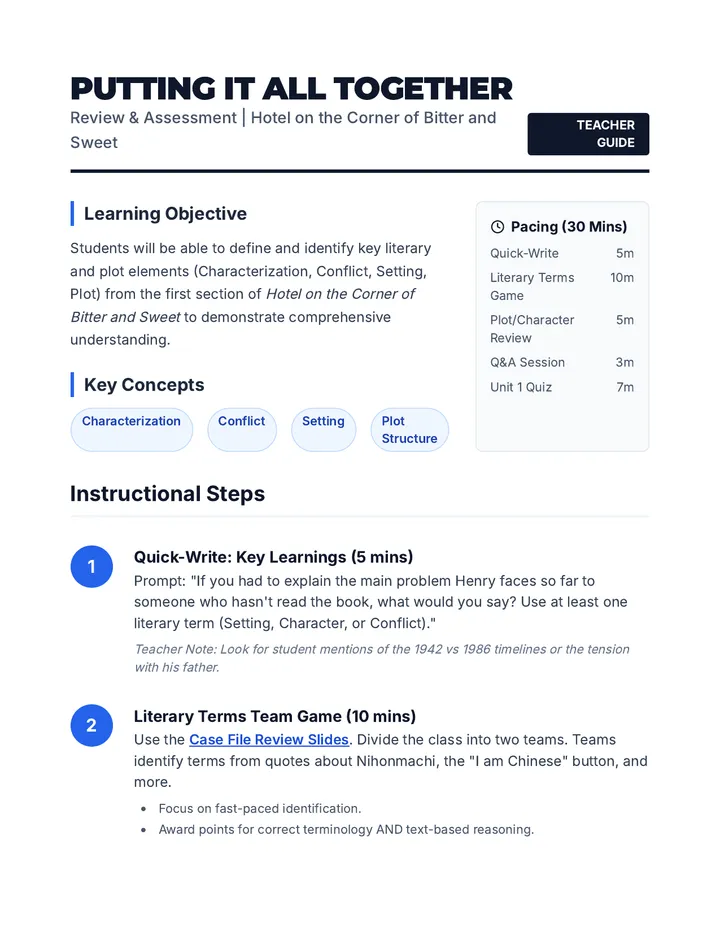 Case File Lesson Plan