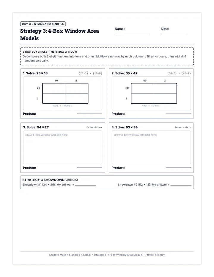 Double Digit Practice Activity