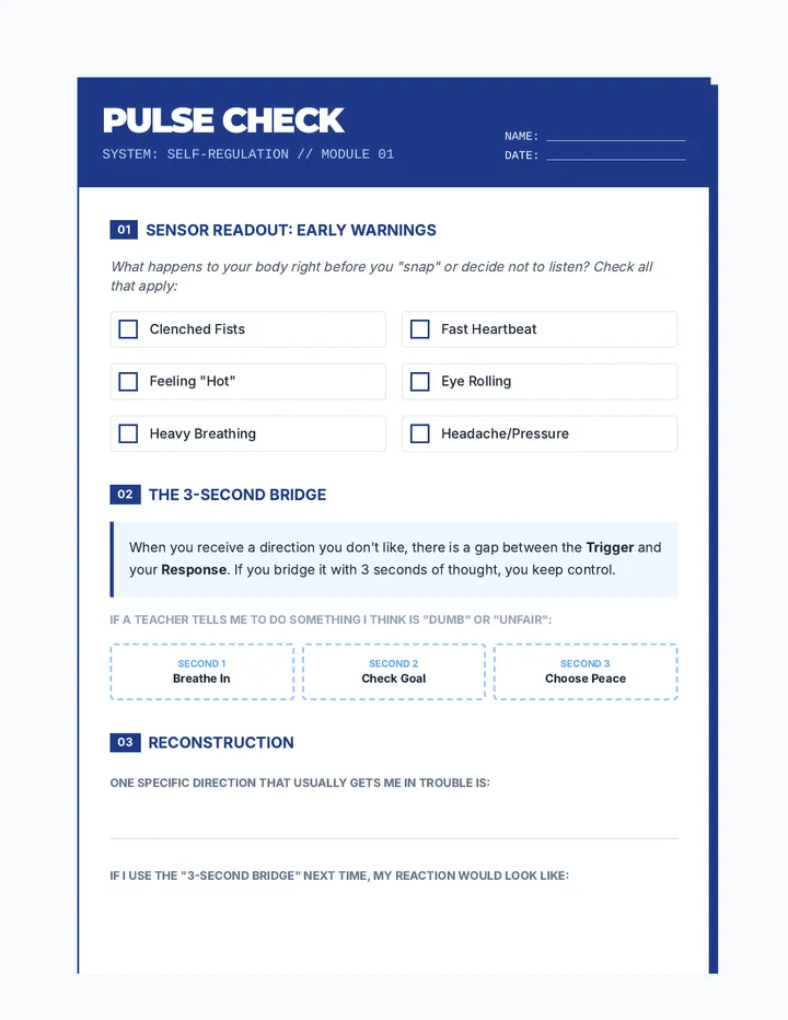Pulse Check Worksheet