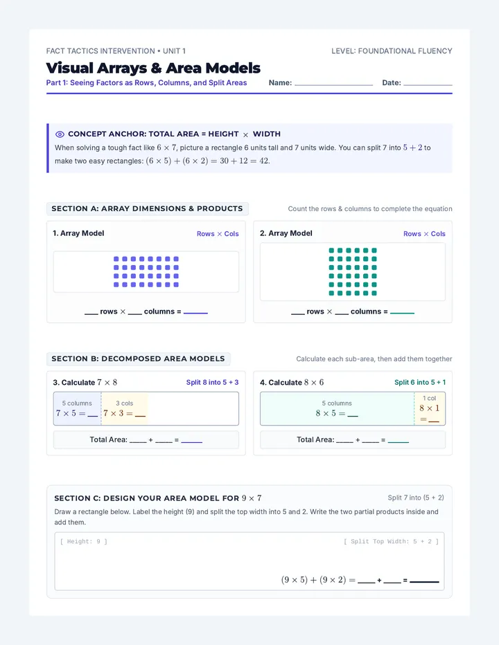 Fact Tactics Practice Packet