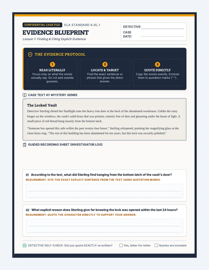 Evidence Blueprint Handout