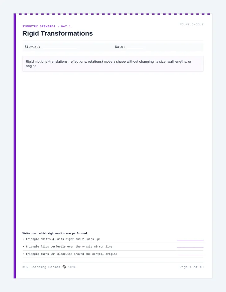Symmetry Stewards Workbook