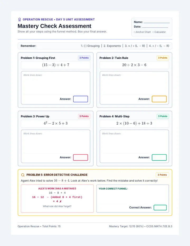 Mastery Check Assessment