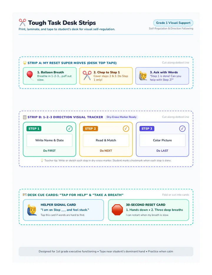 Calm Steps Desk Cards