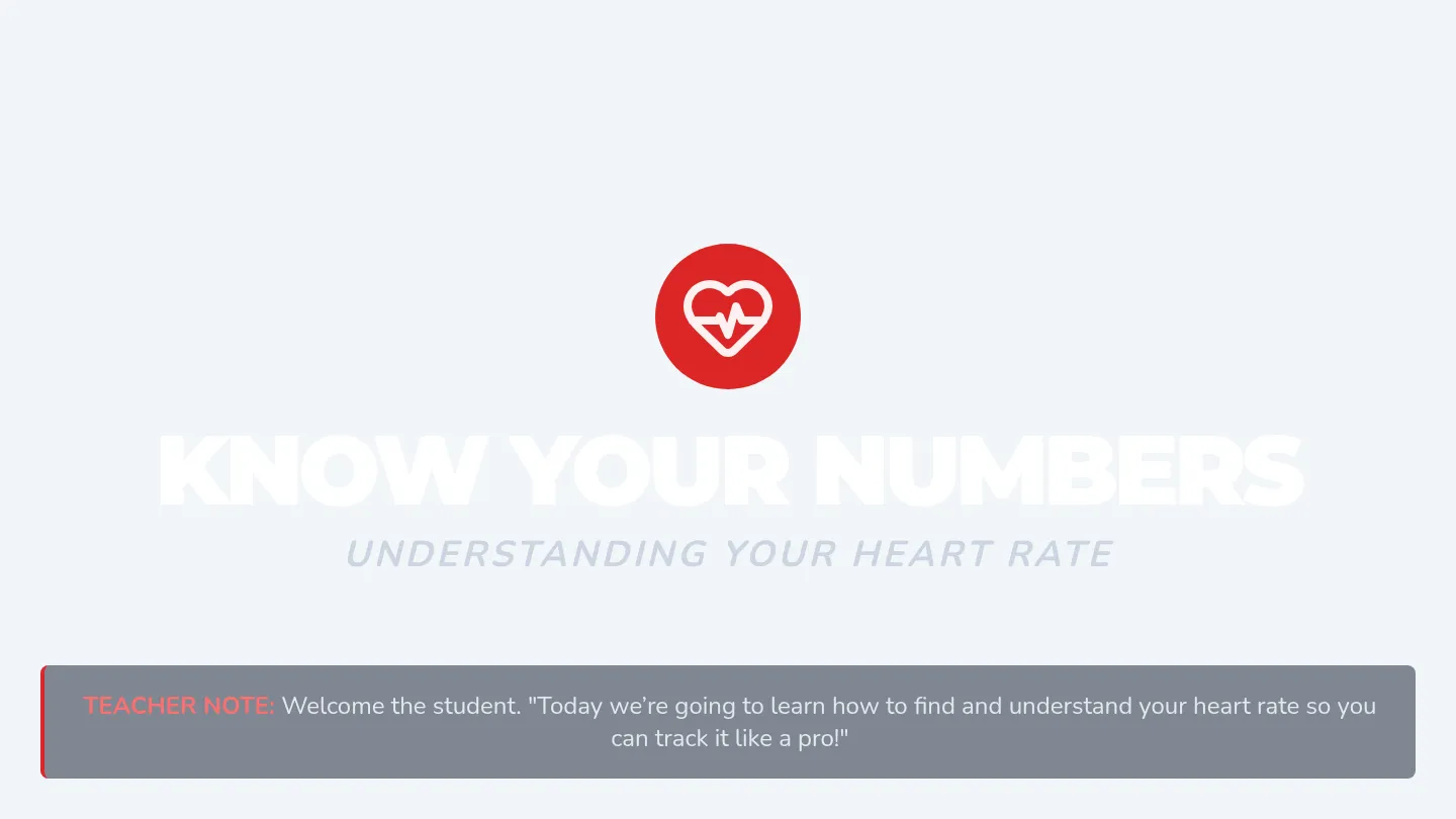 Know Your Numbers Slides