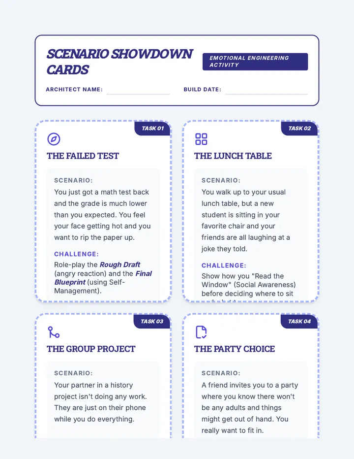 Scenario Showdown Activity Cards