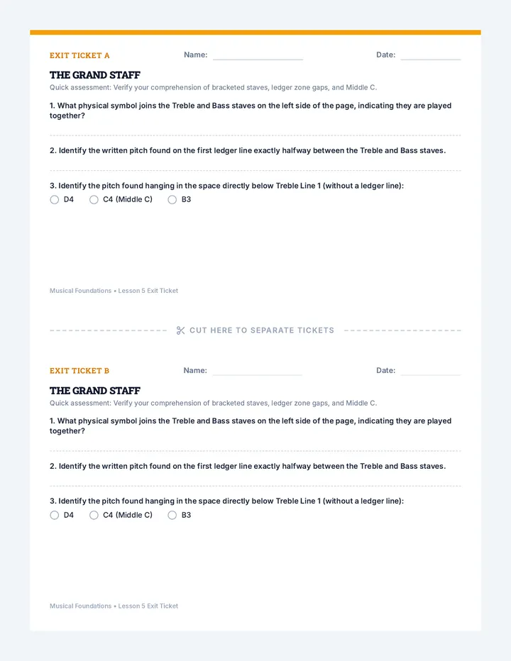 Grand Staff Exit Ticket