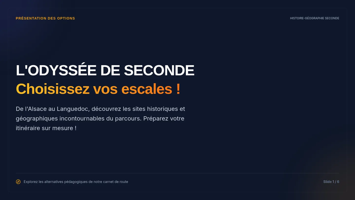 Odyssee Catalogue Escales Slides