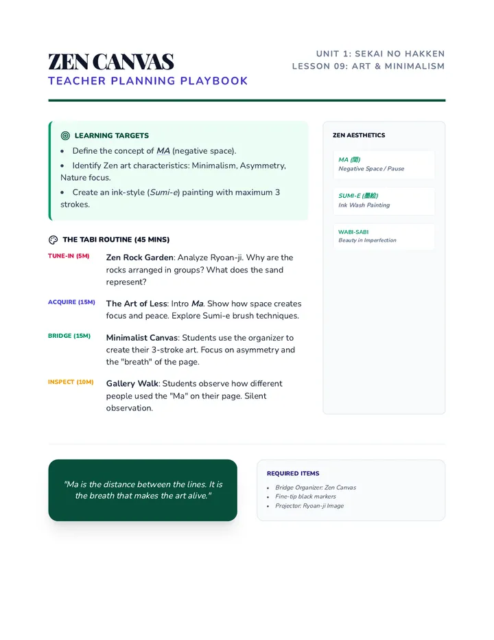 Zen Canvas Teacher Guide